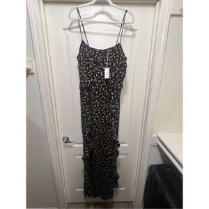 NWT AFRM Floral Cami Maxi Dress with Ruffles Size XL